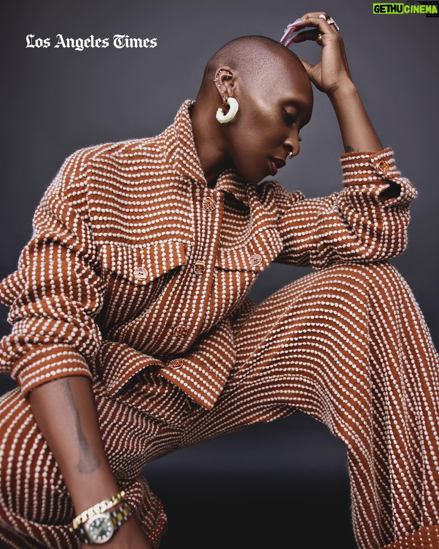 Cynthia Erivo Instagram - From when she first read a script for “Drift” in 2015, Cynthia Erivo committed herself to ensuring that this small-scale drama about self-exile, scars and healing get made. In other words, although the title speaks to the state of mind of her character, Jacqueline, a trauma-stricken refugee from war-torn Liberia on the margins of touristy Greece, it also reflects what the British-born Erivo wasn’t going to let happen to the project. As her star rose, with Broadway fame (“The Color Purple”) leading to big movies (“Harriet”), she sought to involve herself beyond a lead part. By the time cameras rolled in 2022, Erivo was producing “Drift” through her new company, starring in it, and co-writing/singing its theme song (“It Would Be”). “It wasn’t made for very much money,” Erivo said earlier this fall over Zoom from New York, “but it was very much made of love and passion. I wasn’t letting it fall away.” Read The Times’ full interview with @cynthiaerivo at the link in @latimes_entertainment’s bio. 📸 @blaircaldwell / For The Times