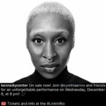 Cynthia Erivo Instagram - I keep being asked where I’m performing live next…..well here you go. KENNEDY CENTER, DECEMBER 6th AT 8pm. The link for tickets is in my bio!! I’m bringing a couple friends with me too! 🥰