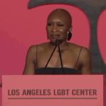 Cynthia Erivo Instagram - This beautiful moment with the @lalgbtcenter is one I’ll never forget. I am so overwhelmed by the reaction to my speech and I am so glad to have had the opportunity to share more of me with you. Just in case it was not clear, you have a right to exist and you deserve to be loved, first by yourself before anyone else!! And should you ever forget that and you need reminding, come back here to this post. I’ve got you. All my love Cynthia #centergala Photos: Getty images & @hunterabrams