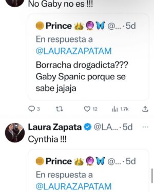 Cynthia Klitbo Instagram - Para que no invente la Sra. Que yo la agredí de la nada. Obvio ya lo bajó y ahora dice que la agresiva soy yo.
Como siempre tira la piedra y esconde la mano.
@miracanelatv @vickyflores_canche @prensa .
Hay que ser muy cobarde para negar y borrar la evidencia @anamaalvarado @maxwoodside @luismaganamex @ventaneandouno  ojo jamás la he agredido pesar de  6años de difamación.
Usted Sra Zapata va de pleito en pleito.
El día que se de cuenta de que tiene el suficiente talento para brillar sola , será grande como lo merece.
laurazapata