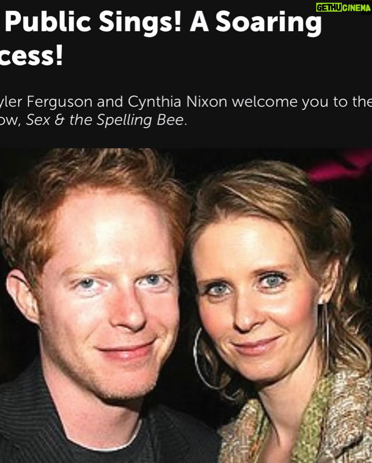 Cynthia Nixon Instagram - I have loved and admired this man since he was knee high to a grasshopper. Such a delight to catch up with him (over yummy food at Hearth!) about life, the theatah, politics and our treasured friendship ♥️ . @jessetyler #dinnersonmepodcast @hearthrestaurant