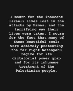 Cynthia Nixon Instagram - We need a ceasefire now