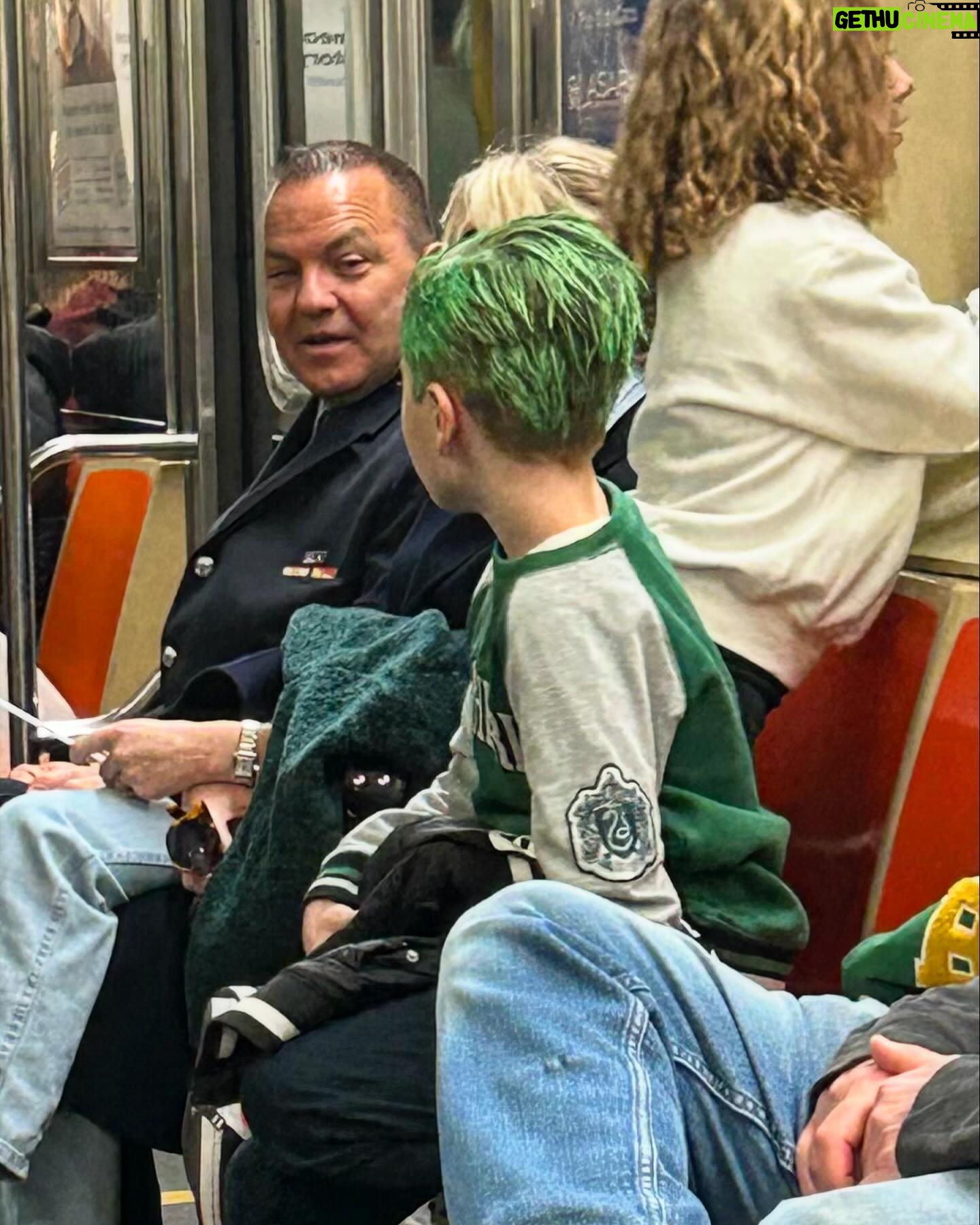 Cynthia Nixon Instagram - Happy St Patrick’s Day from NY underground ☘️☘️☘️