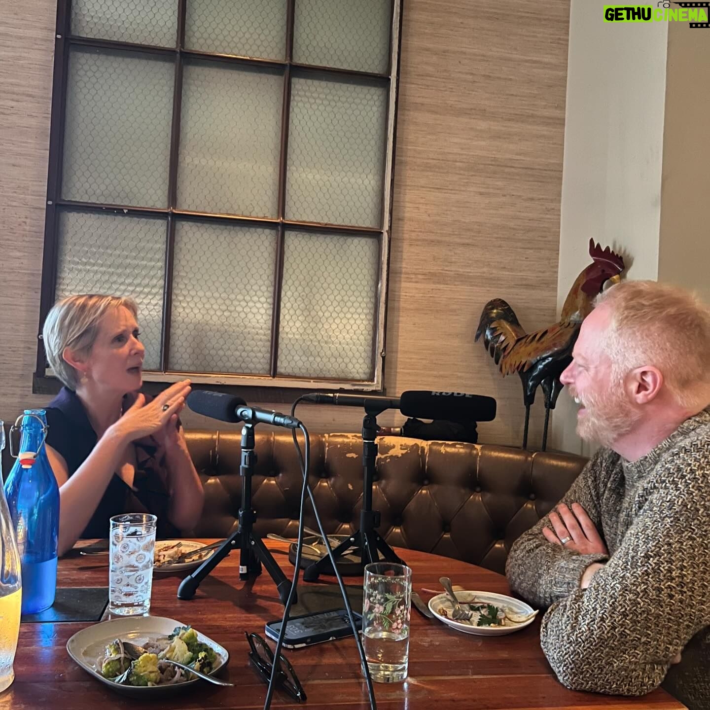 Cynthia Nixon Instagram - This week, "And Just Like That...” star Cynthia Nixon joins the show. Over a pear and pecorino salad & pork chops, Cynthia talks about juggling two Broadway shows when she was still a teenager, and she dishes on never-before-seen "Sex and the City” scenes. This episode was recorded at Hearth in the East Village, NYC. Episode link is in the bio—don't wait, give it a listen! ❤️