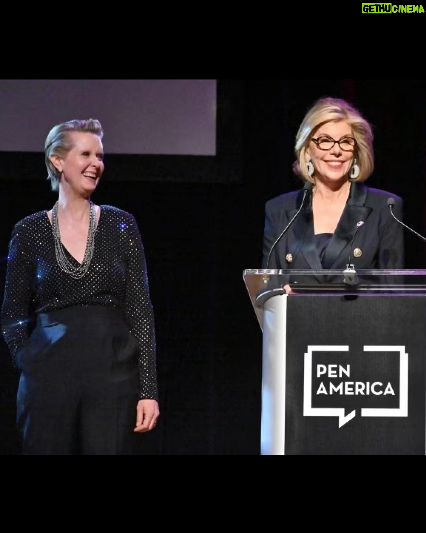 Cynthia Nixon Instagram - Happy birthday, Christine Baranski!! I admire you through all the ages and across all the stages! 👑❤️🎂