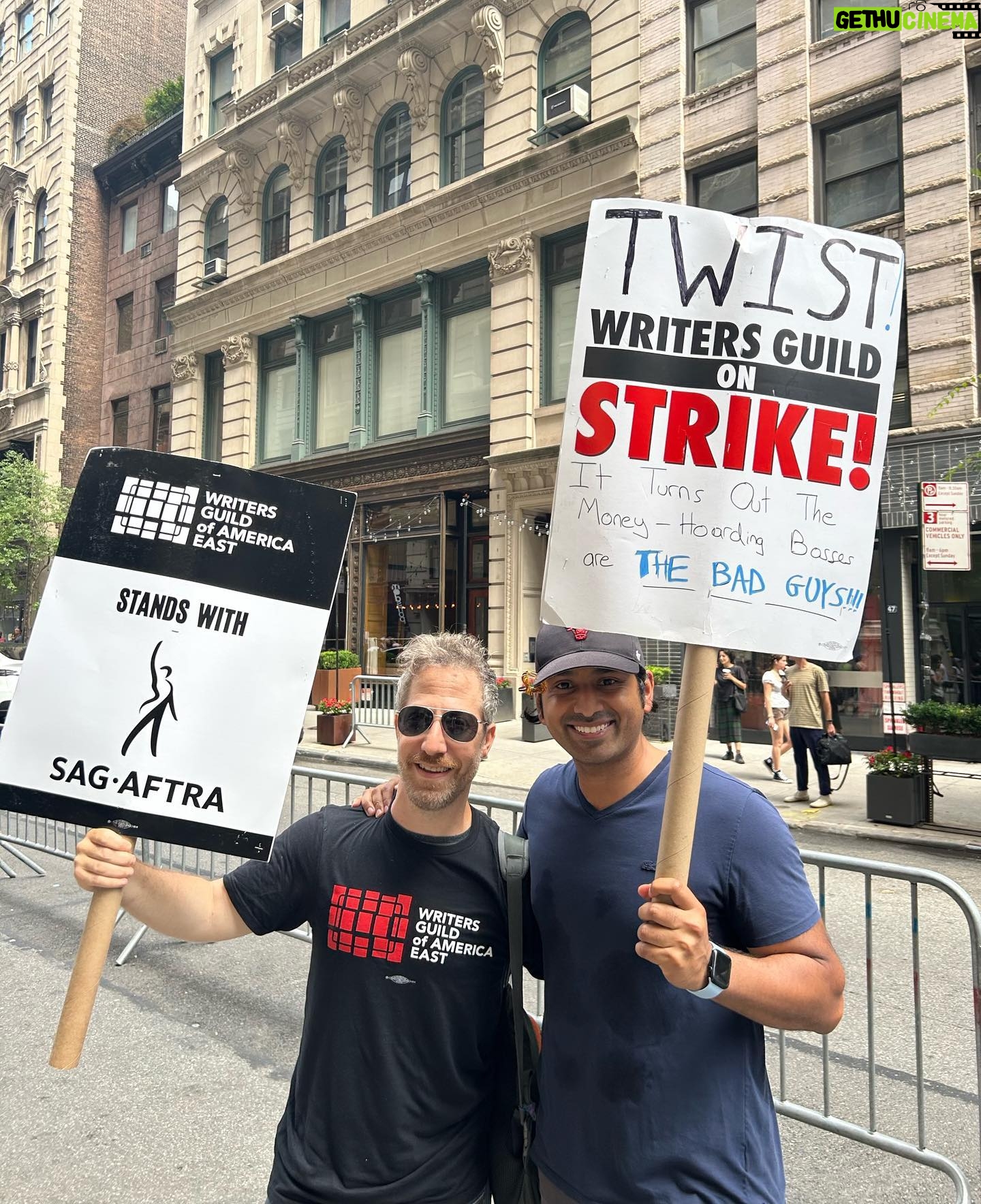 Cynthia Nixon Instagram - An honor to be in solidarity with this hard-working, brilliant, and united group of my fellow actors and writers. 💪💪 #SAGAFTRAStrong #WGAStrong