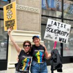Cynthia Nixon Instagram - An honor to be in solidarity with this hard-working, brilliant, and united group of my fellow actors and writers. 💪💪 #SAGAFTRAStrong #WGAStrong