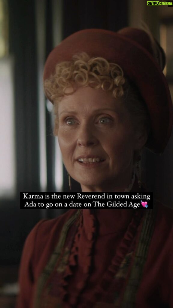 Cynthia Nixon Instagram - Karma (Ada’s Version) 💘 I first worked with the talented and handsome Robert Sean Leonard when we were both teenagers, and had the BEST time reuniting with him this season on @gildedagehbo! Hope you all loved last night’s episode 😍 and more to come for Ada this season… 👀 #Karma #GildedAge