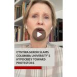 Cynthia Nixon Instagram - Joined my friend @mehdirhasan to discuss the crackdown on peaceful student protests at my alma mater @BarnardCollege.   My first contribution of many to @zeteonews … stay tuned and subscribe today: zeteo.com/subscribe **The NYPD police force called in by Columbia University President Shafik is the NYPD Strategic Response Group