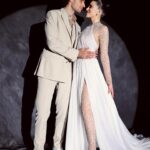 Cynthia Samuel Instagram - Officially Mr & Mrs Bakri 🤍 Dress & Suit: @georgeshobeika @jadhobeika Photography: @patricksawaya Makeup: @bassamfattouh Hair: @assaadhairdesign Organizers: @weddings4life