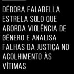 Débora Falabella Instagram - Entrevista sobre Prima Facie no site da @heloisatolipan ✨link nos stories