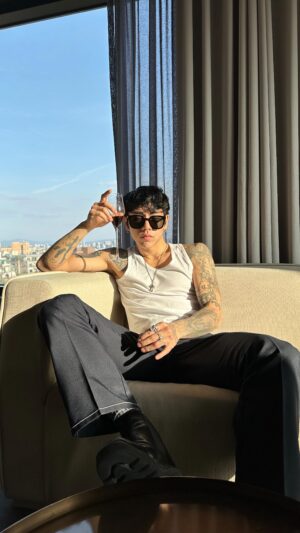 DPR IAN Instagram - Literally my 5 min of ME when I was in Korea. At my place in the @mondrianseoulitaewon !nice place but  I can assure you my mind was racing like a track horse in this current moment and little did I know it would ultimately lead to a peak episode shortly a few days later…. Oh the song is just whatever ..🪂