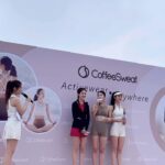 Dada Chan Instagram - COFFEESWEAT NEW LAUNCH🤍 Summer Activewear Anywhere Collection. 雖然活動中途下雨，但看見來的女生們無懼風雨繼續跟coffee做運動，昨天的心情很激昂，欣賞女性嘅凝聚力🫶🏻愛運動的女生無論外在和內在都是最強韌的💪🏻我們是最強的！ Life isn’t about waiting for the storm to pass but learning to dance in the rain! @coffeesweat_ @coffee89921 @harbourcity #coffeesweat #coffeelam #workout #WORKOUTWITHCOFFEESWEAT #YOGA #HARBOURCITY