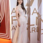 Dada Chan Instagram - The 17th Asian Film Awards 第十七屆亞洲電影大獎 Make up: @bubuumakeup Hair: @jackjack_hung @dazzlehairsalon_ Dress: @theweddinggown_official @inbaldrorofficial nail: @luxenail Ring: @crisathena_paris