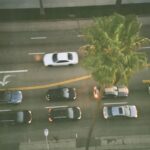 Dafne Keen Instagram - LA & NYC recap: tree in bloom, the goodest boy waiting in a car, skyscrapers, wall with shadows, traffic view from my flat, woman walking through a tunnel, a shop downtown, ash singing her heart out, Mandos hair after we took her braids out