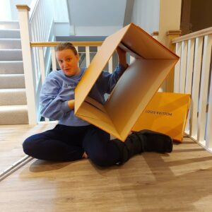 Daisy May Cooper Instagram - WIN these empty louis vuitton boxes. All you gotta do is follow my  prick of a mate Darren that drives a lamborgini and obviously has a dick the size of a nik nak.