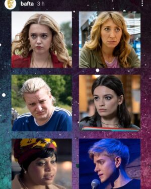 Daisy May Cooper Instagram - Cannot believe the bafta nominations,  so bloody flattered to be up with all these talented kick ass Queens. I really hope the ceremony goes ahead so we can all get pissed and minesweep drinks off the dragons den lot