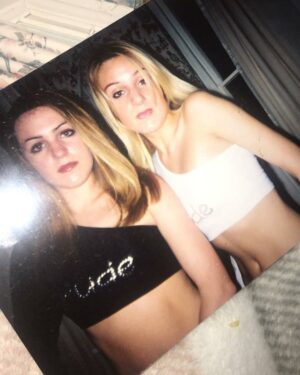 Daisy May Cooper Instagram - Going through pictures for my new book and found this one of me and my cousin before hitting the club. (Our fucking tops have 'rude' written on them ffs 🤣🤣🤣🤣😍) thought I looked so fucking hot and my head looks like its been  badly photoshopped on.