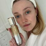 Dakota Fanning Instagram - Can’t live without this Firming Serum Supreme in my daily routine! @cledepeaubeaute