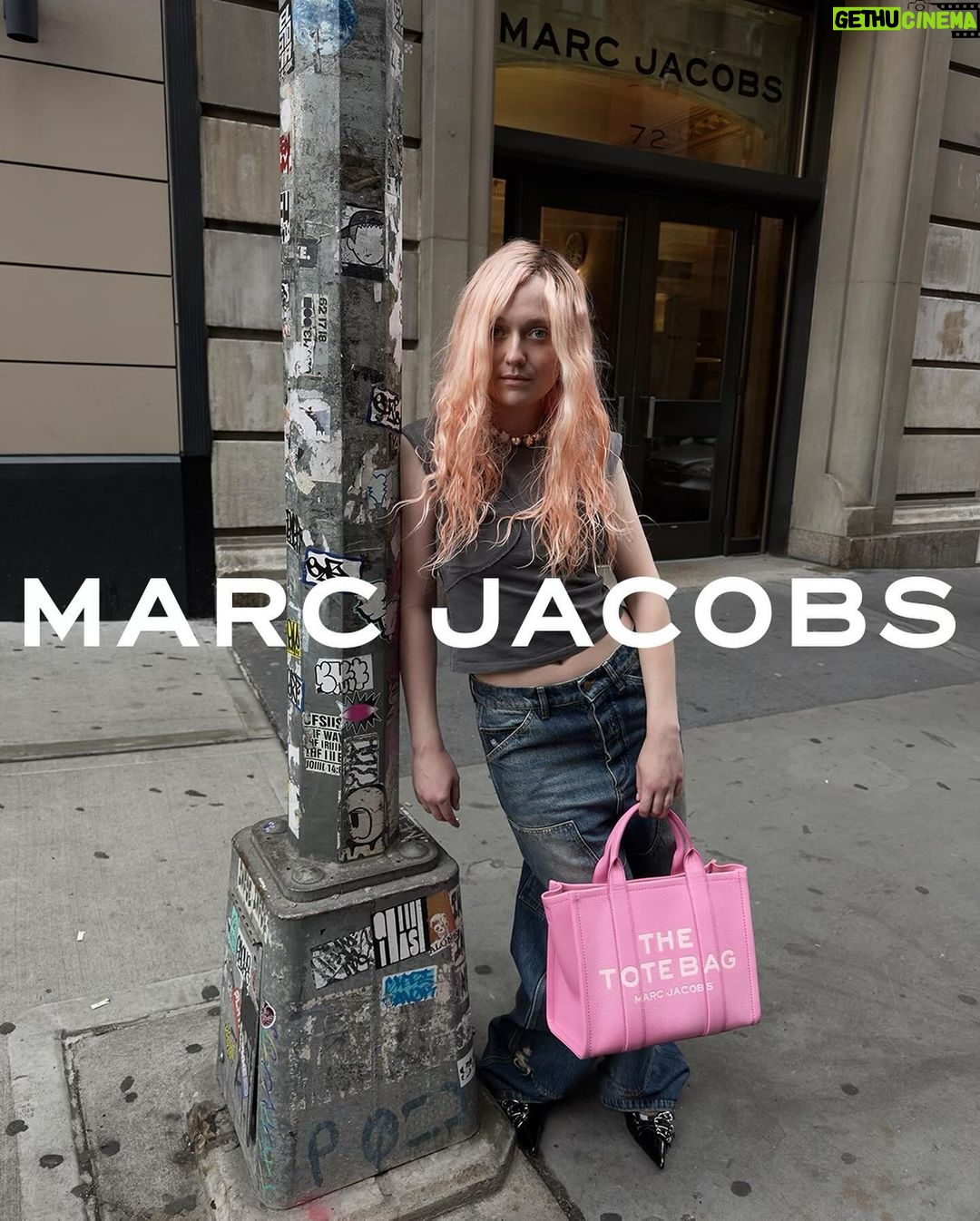 Dakota Fanning Instagram - @marcjacobs 2024 CAMPAIGN SHOT BY @juergentellerstudio styled by @alastairmckimm