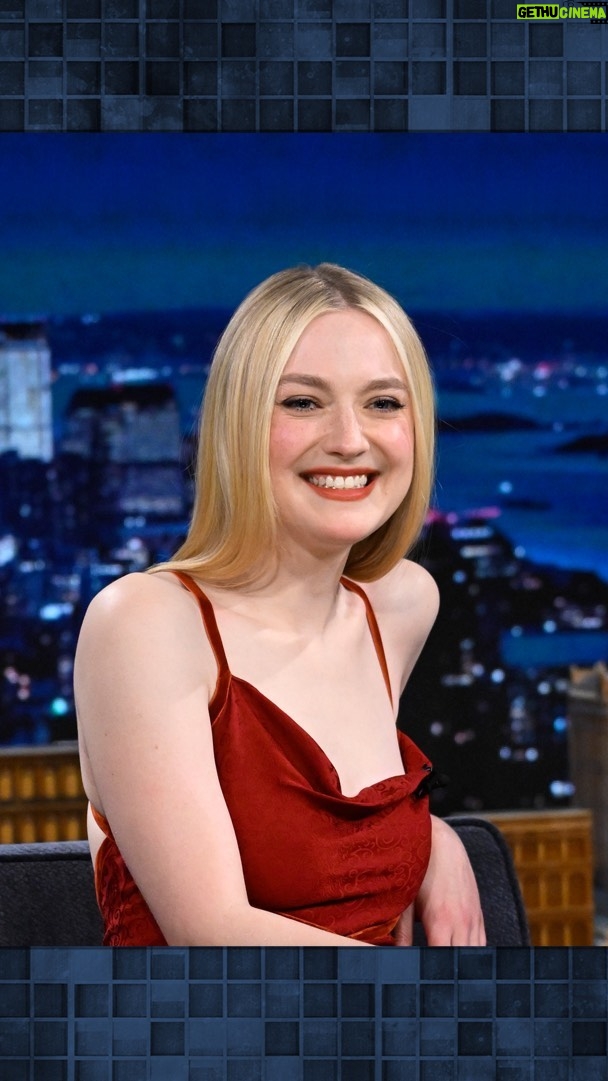 Dakota Fanning Instagram - @dakotafanning reacts to a childhood home video with her sister @ellefanning! #FallonTonight The Tonight Show Starring Jimmy Fallon