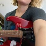 Dalila Bela Instagram - Got an electric guitar!!! Was messing around with it today!!! Song : “Stay” by Dalila Bela
