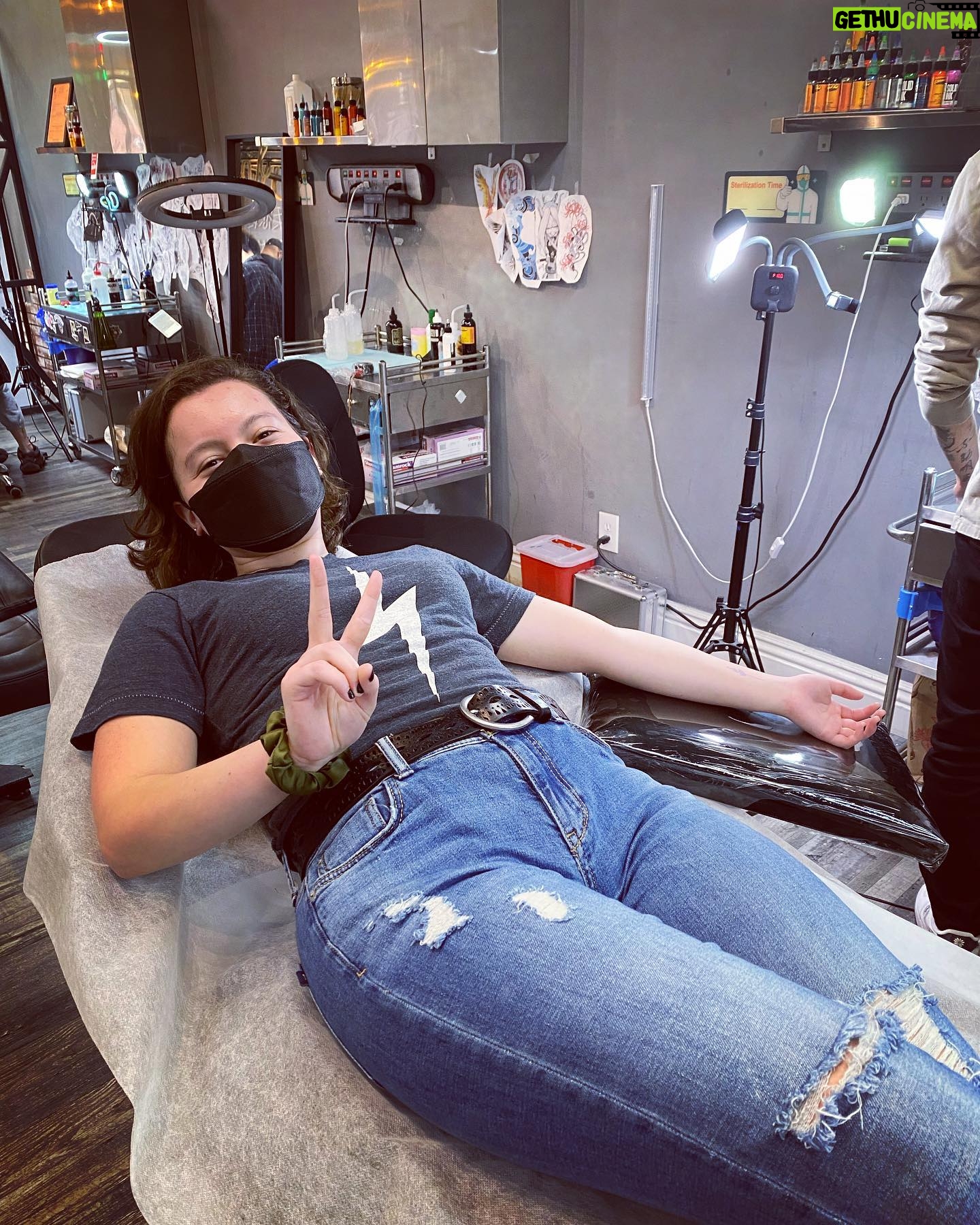 Dalila Bela - 331.2K Likes - Thank you so much @antstattoo._.leo for the awesome tattoo!!! And thank you @antstattoo for having me!!
The tattoo I got is of an unalome! It’s a Buddhist/spiritual symbol that represents the path that we all travel over the course of our lives. Our journey can be convoluted, but it will eventually end in a straight path, therefore symbolizing enlightenment and mental freedom!!
I’m in love with how it came out!!
#covidsafe #tattoo