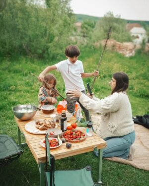 Dana Rogoz Instagram - 122/366 1 Mai 2024 - cand casa de la Viscri era în plina renovare, iar noi faceam un picnic în curtea ei. De neuitat.