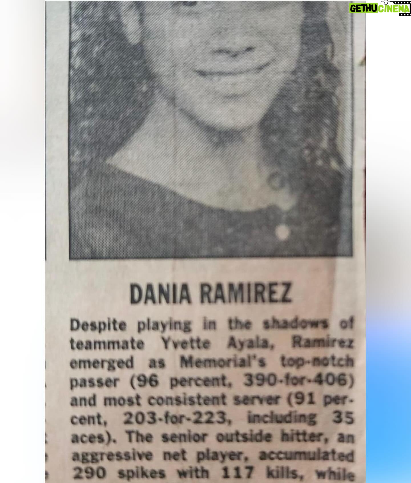 Dania Ramírez Instagram - My Memorial high school volleyball coach posted this on his Facebook recently and my friend Ivette just sent it to me. I am so touched by the journey we took and so grateful to have been coached by you #CoachJohnWengerter When I first started playing my junior year of high school, I couldn’t even get the ball over the net! I went in early and stayed late and with the encouragement of Yvette Ayala, all my other teammates (❤️🫶🏽you know who you are!) and our coaches, I was able to thrive. Our coach would play this song before games and we just all had such a blast. Life is magical! My husband showed my children this article and it made them feel like anything is possible. They said mami, “you can do anything you put your mind to” and I told them so can they! And I now say so can YOU! And that is exactly how I feel! We all have gifts and talent but our hard work and perseverance makes it all possible! Thank you for sharing this with me and now I get to share it with you all! #namaste 🙏🏽🌟 #daniacs #FBF