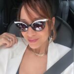 Dania Ramírez Instagram – Doctoring up this meeting… #beastmode #fashion #namaste 
Suit @ronnykobo 
Shoes @prada 
#VintageSunglasses
Styled by @galaxiab