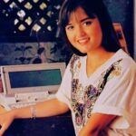Danica McKellar Instagram - TBT to the early 90's. But what's the bigger giveaway? The puffy paint decorations on my shirt? Or perhaps the monochromatic LCD screen laptop behind me? Which I learned the hard way did *not* automatically save when I finished my 10 page biology report that - poof - vanished into nothingness! I will never forget that sinking dreading feeling as I began to write it again. But you know what? I also vividly remember thinking, "This turned out even better this second time around..." 😋 . . What was your favorite thing about the 90's? . . #TheWonderYears #WinnieCooper #TeenBeatMagazine #1990s