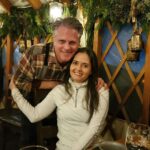 Danica McKellar Instagram - Can't believe my Valentine and I are celebrating 10 years of marriage this year!! 💕💕 Swipe for us in Viking hats! 😅 This is from last weekend in Park City at a very fun date night in a Viking-themed restaurant at the top of the mountain that you arrive at via a snowcat-led sleigh. And they served sorbet in rocks that the owners brought over from Norway, ha! . . I love you and all our adventures together, my Valentine! Thank you for being mine! P.S. Despite appearances, neither of us chose to drink that night - those steins held a non-alcoholic grog. 😋