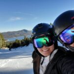 Danica McKellar Instagram - Love making memories with my growing teenager! And swipe to the end for my life hack for aging knees after a full day on the slopes. 😅 . . Not even moving away from California could stop our tradition of skiing in Big Bear together. Been doing this with Draco since he was 4 years old. 🥲 Neither of us are speedsters, but we love it so!! . . What are some family traditions you've held onto over the years?? 🤗