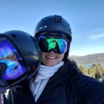 Danica McKellar Instagram - Love making memories with my growing teenager! And swipe to the end for my life hack for aging knees after a full day on the slopes. 😅 . . Not even moving away from California could stop our tradition of skiing in Big Bear together. Been doing this with Draco since he was 4 years old. 🥲 Neither of us are speedsters, but we love it so!! . . What are some family traditions you've held onto over the years?? 🤗