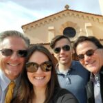 Danica McKellar Instagram - What an incredible weekend with family!! We had a family reunion at the magical @ljbtc resort in La Jolla, including church with my dad, who no, doesn't color his hair and is about to turn 74 - he's on the right in the church photo at the end. 😁 And in the second picture, the blonde on the left is my sister Crystal, who yes, played Becky Slater on The Wonder Years. 📺 . . Feeling so grateful and blessed - and it was beautiful - like 70 degrees! 😅 (The ocean was a little colder than that. Didn't stop us from going in. 😋) My heart is full. ❤️ . . Wishing you all a beautiful & blessed week. 🥰