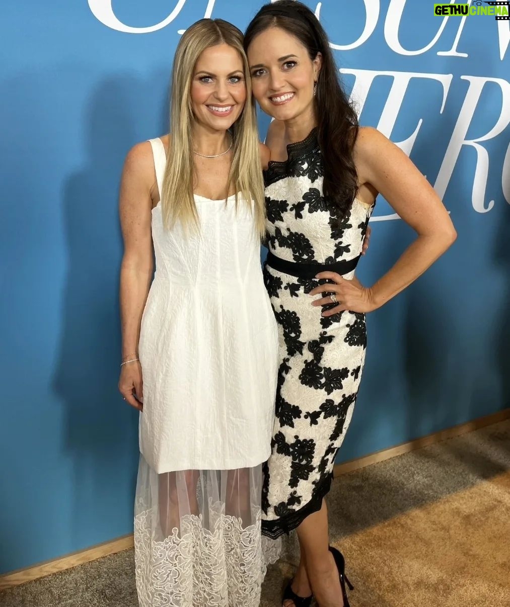 Danica McKellar Instagram - What a night! Words can't describe how blown away and proud I am of my good friend and @greatamericanfamily sister @candacecbure for producing the incredible @unsungheromovie! What an incredible true story of @forkingandcountry 's family's humble beginnings in this country 30 years ago, and the power of community and faith in God that saw them through impossibly challenging times. "Family isn't in the way. Family is the way." π€ππ LOVED this movie! . . Do yourself a favor and make a plan to see this movie in theaters April 26th - you'll be uplifted and inspired!! . . 1. Me on the red carpet 2. With @candacecbure ! π 3. With my amazing husband β€οΈ 4. On the press line 5. Talking with @movieguide president extraordinaire, @tedbaehr! π¬ 6. With my good friend @melissajoanhart in the audience π€ 7. With my good friend @lauraosnes π€ 8. With my good friend @jen_lilley (so many good friends there!) π€ 9. Despite my stray hair π, maybe my FAVORITE selfie of me & @candacecbure π . . Have a beautiful week, everyone! π