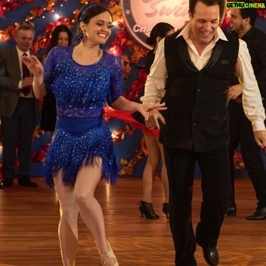 Danica McKellar Instagram - TONIGHT'S THE NIGHT!! I couldn't be more thrilled to share this movie with you, #SwingIntoRomance! ππΊπ¬ And I'll be live tweeting (X'ing? π
) during the premiere on @greatamericanfamily at 5pmPT/8pmET - so I hope you'll join in the fun! π€ . . This movie combines two of my passions, acting and dance, and I'm humbled by the talent that made this movie a reality, at every stage. @billabbotthc - thank you for believing in this project from the beginning - also everyone at @greatamericanfamily, @mpca_bktv and @danselmo6 for making it a reality. Thank you to our director @b_radleywalsh and the entire cast & crew. David - your willingness to throw yourself into swing dance training with all the gusto that makes you who you are - well, it was awesome to witness, and you killed it! And Gleb - what an incredible partnership we discovered of coaching each other! π€ I'm grateful for your choreography and all your guidance and training, and I'm thrilled to have had the privilege of ushering in your acting career. π . . Thank you for tuning in, and enjoy the movie, everyone! It's a great time that will have you on your feet, cheering and feeling fantastic. π€π . . Have you ever done any swing dancing, salsa or ballroom of any kind? Tell me in the comments, and LET'S HAVE A DANCE PARTY - comment with a GIF below - search @danicamckellar to find lots of fun dance GIFs from the movie (made by the talented @izzyink!)