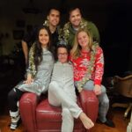 Danica McKellar Instagram - Happy New Year!! 🎉🌟 Feeling blessed to have spent it with family... in addition to my husband & son, my sister Crystal (yes she played Becky Slater on The Wonder Years 😁), both my brothers, my parents and also my niece & nephew. 🥰 . . Took some group shots... somehow my dad kept sinking into the chair and looking awkward, so we had some fun with that one. 😅 . . Sending love to you all for the new year ahead!! 🌟🎉 #2024