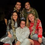 Danica McKellar Instagram - Happy New Year!! 🎉🌟 Feeling blessed to have spent it with family... in addition to my husband & son, my sister Crystal (yes she played Becky Slater on The Wonder Years 😁), both my brothers, my parents and also my niece & nephew. 🥰 . . Took some group shots... somehow my dad kept sinking into the chair and looking awkward, so we had some fun with that one. 😅 . . Sending love to you all for the new year ahead!! 🌟🎉 #2024