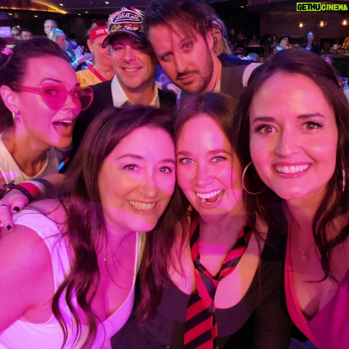 Danica McKellar Instagram - What an amazing 2000s-themed night! (Do you like the Elle Woods-inspired 2000s look I ended up going with? π) #DanceParty2EndALZ was magical in every way. SO many friends coming together from both @greatamericanfamily & @hallmarkchannel for an important cause, supporting @alzassociation. π So many talented friends performed, and we raised $300K! Shout-out to founder @kimberlywilliamspaisley and powerhouse hosts @nikdeloach & @ashleywilliamsandcompany (how did we not get a pic together??). And what a treat to get a mini (comedy!) concert from the one and only @bradpaisley before the event. πΈ . . Thank you to everyone who joined us in donating, and we can't wait for next year!! π . . #alzheimers #2000sfashion #2000s #ElleWoods #legallyblonde π