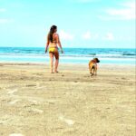 Daniela Luján Instagram - En año y medio que tiene #Pancetta con nosotros por fin hemos viajado a la playa y está desataaaadaaaa! Te amo mucho perrita de amor. . . @royalcaninmexico
