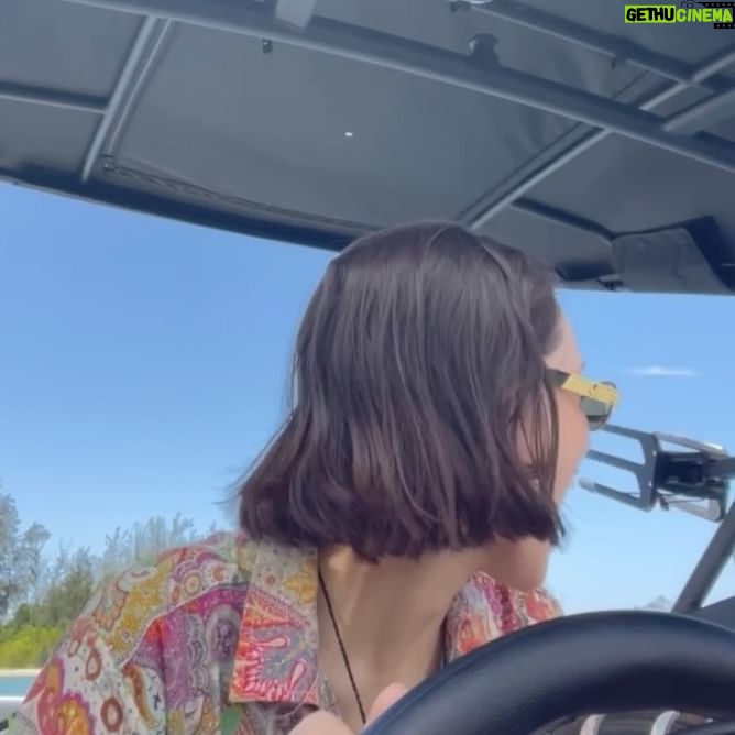 Daniela Melchior Instagram - Call me Captain Mel π€π©π»ββοΈ Learning how to drive a speedboat for @roadhousemovie without being silly and cringe is basically impossible Thank you Bo for your patience π€ͺ #roadhousemovie