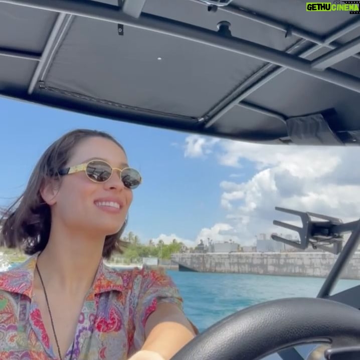Daniela Melchior Instagram - Call me Captain Mel π€π©π»ββοΈ Learning how to drive a speedboat for @roadhousemovie without being silly and cringe is basically impossible Thank you Bo for your patience π€ͺ #roadhousemovie