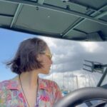 Daniela Melchior Instagram - Call me Captain Mel 🚤👩🏻‍✈️ Learning how to drive a speedboat for @roadhousemovie without being silly and cringe is basically impossible Thank you Bo for your patience 🤪 #roadhousemovie