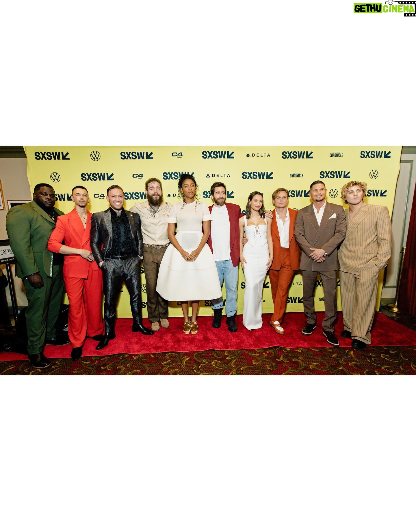 Daniela Melchior Instagram - A night to remember β¨ First time in Austin, first time in @sxsw for the premiere of @roadhousemovie π₯ Will never forget this atmosphere. Thank you everyone that was there, so grateful π€β¨ #roadhousemovie 21 March on @primevideo Make up & hair @sarafonseca_makeup Wearing @monotofficial @aquazzura and @swarovski Styled by @nelly_goncalves @sergiomotasoares
