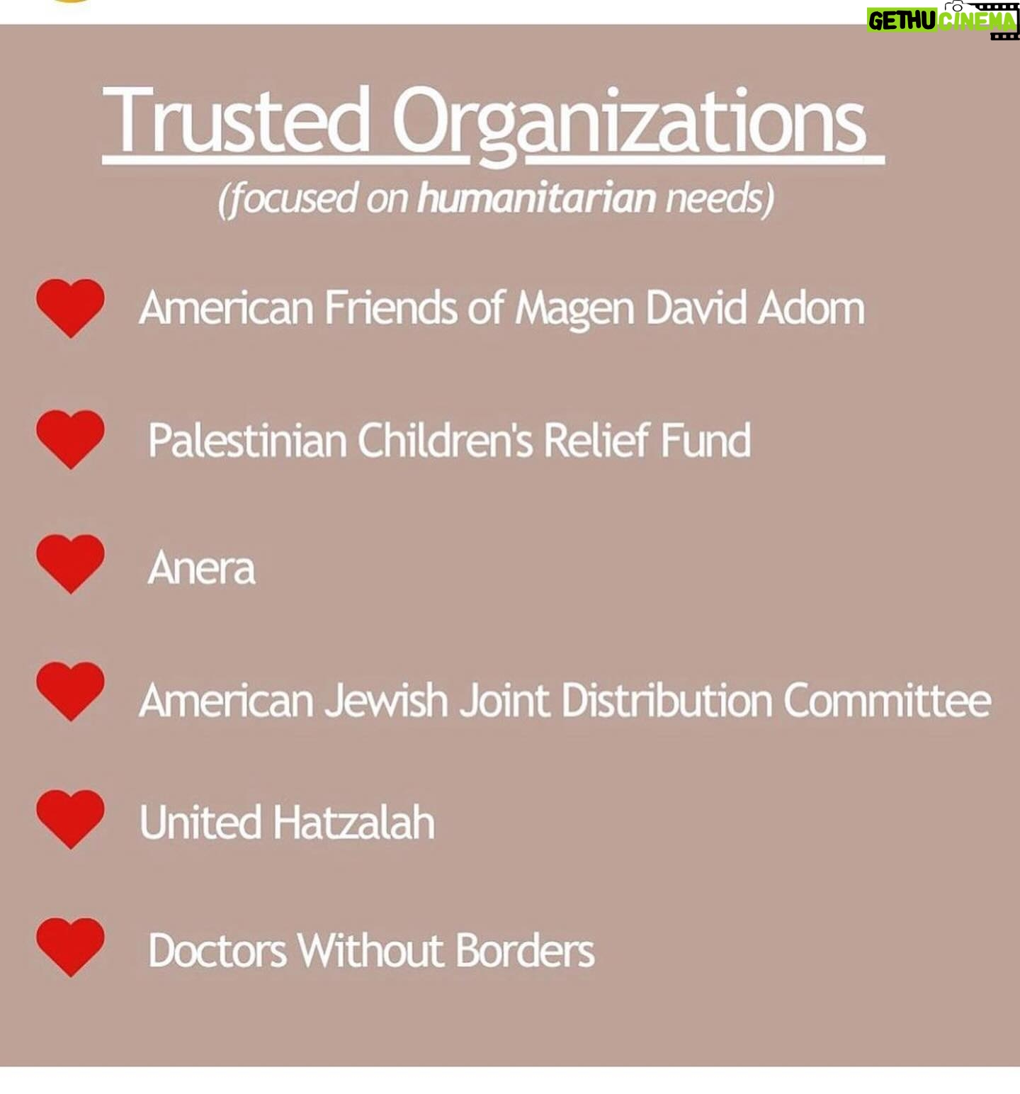 Daniela Ruah Instagram - Thank you for compiling these @mercedesmason ! Donate if you can, every little will help victims on both sides of this horrendous war ♥️🫶🏼 . #Repost @mercedesmason ・・・ Please help if you can. Civilians should never have to pay the price of war mongering psychopaths. Don’t let misinformation and propaganda blind you to the innocent lives being lost. Thank you to these organizations for what you do! @doctorswithoutborders @unitedhatzalahofisrael @aneraorg @thepcrf @jdcjoint @magen_david_adom_america #ChooseKindness #ChooseLove
