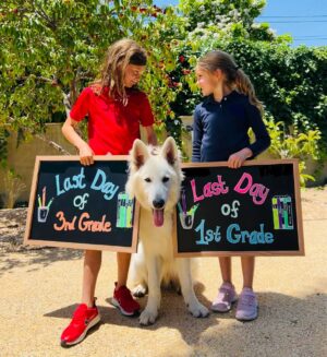 Daniela Ruah Instagram - And just like that… I have a 2nd grader and a 4th grader… All I have to say is: I’m proud of my son and daughter. I’m proud of how they navigated academics, sports, friends, mistakes and victories… We feel so lucky ♥️ And eternally grateful to their teachers and coaches for being amazing 🙏🏼 And now… Portugal let’s gooooo!
.
E é assim que de repente tenho uma miúda no 2° ano e um miúdo no 4°… Só tenho a dizer que tenho tanto orgulho neles, orgulho na forma como navegaram a parte académica, o desporto, os amigos, os enganos e as vitórias. Sentimos muita sorte ♥️ E estamos eternamente gratos pelos incríveis professores e treinadores 🙏🏼 E agora… PORTUGAL bora lááá! 
.
#summer #vacation #lastdayofschool #river #sierra #kids #school #growing #Ice #SwissShepherd  #family #proudmama #besties #siblings