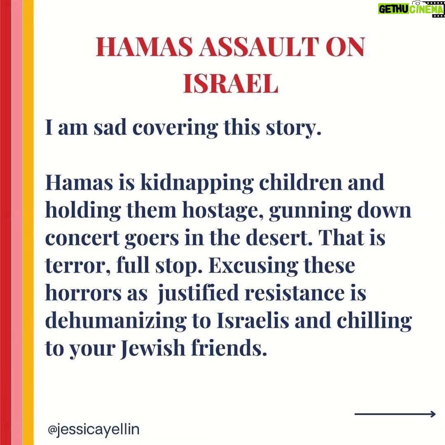 Daniela Ruah Instagram - I am sick to my stomach as I watch videos of kidnapped children being taunted, dead teenagers, terrified families being gunned down, desecrated bodies and disgusting celebrations over the death of human beings. Evil exists and it’s happening before our eyes. 👇🏼 #Repost @kennedycasting ・・・ Praying for peace at this horrific time. I stand with Israel and the innocent Israeli and Palestinian victims and their families who are suffering from these unthinkable attacks. As an American Jew, I am heartbroken, angry, and scared. I'm sharing some posts that speak to me as I try to grapple with these events and the many people on social media attempting to justify terrorists. There is no justification for the murder of innocent people. There is no justification for taking children as hostages. There is no justification for rape. There is no justification for desecrating the dead. There is no justification for celebrating these atrocities.