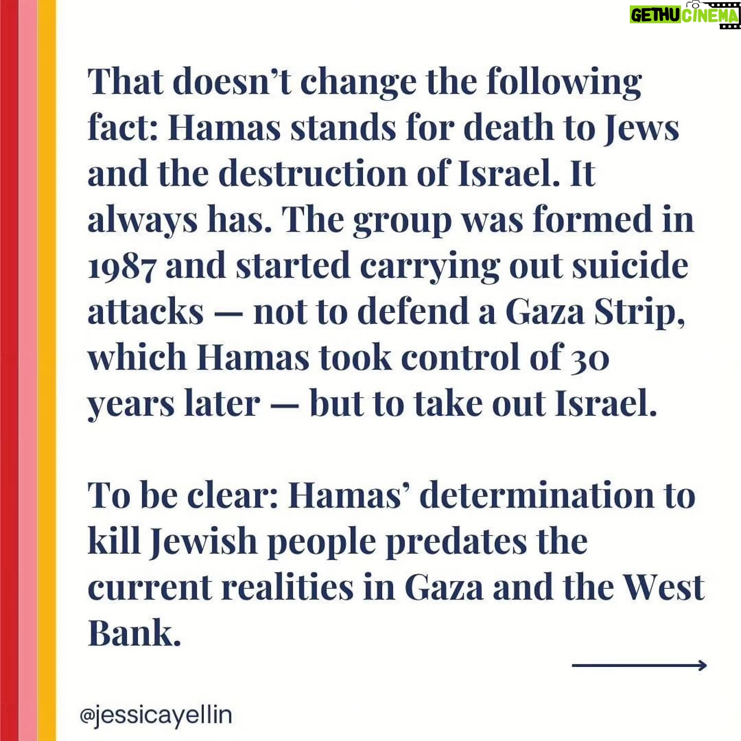 Daniela Ruah Instagram - I am sick to my stomach as I watch videos of kidnapped children being taunted, dead teenagers, terrified families being gunned down, desecrated bodies and disgusting celebrations over the death of human beings. Evil exists and it’s happening before our eyes. 👇🏼 #Repost @kennedycasting ・・・ Praying for peace at this horrific time. I stand with Israel and the innocent Israeli and Palestinian victims and their families who are suffering from these unthinkable attacks. As an American Jew, I am heartbroken, angry, and scared. I'm sharing some posts that speak to me as I try to grapple with these events and the many people on social media attempting to justify terrorists. There is no justification for the murder of innocent people. There is no justification for taking children as hostages. There is no justification for rape. There is no justification for desecrating the dead. There is no justification for celebrating these atrocities.