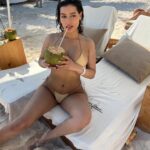 Daniella Salvi Instagram – sun   saltwater   coconuts = a happy Dani ☺️☀️🌊🥥🌴 @nycbodymedspa